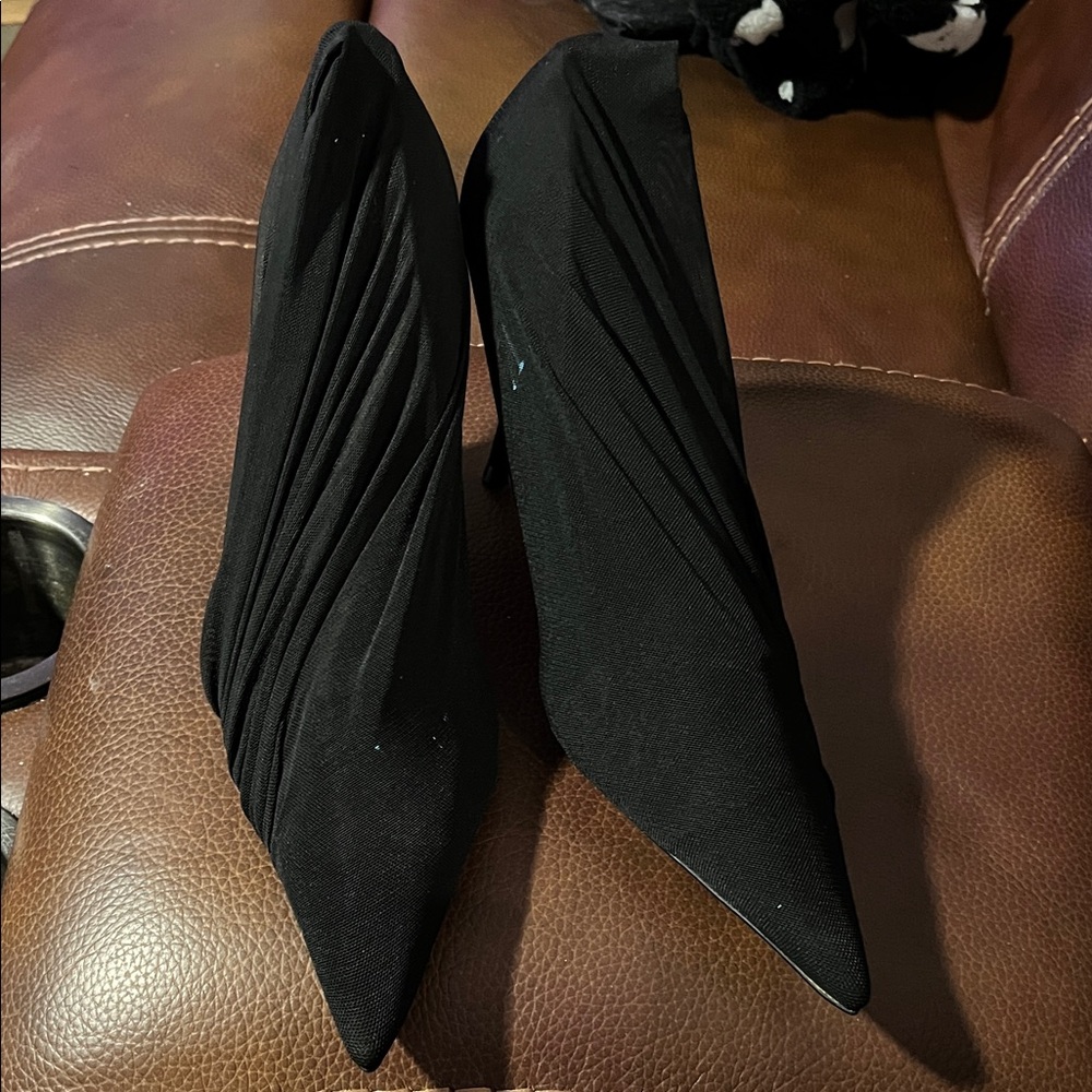 Tony Bianco Black Textured Heeled Boots